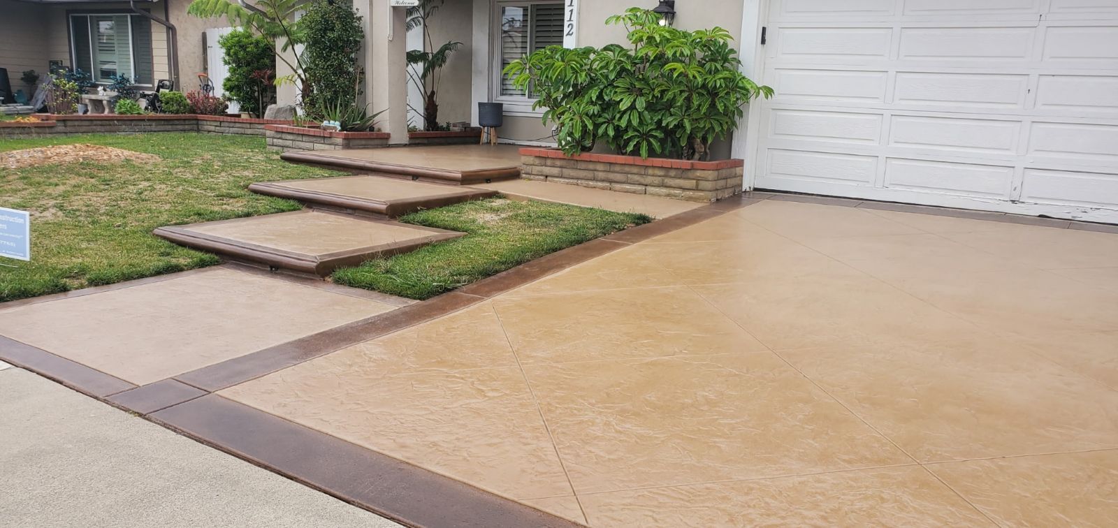 Concrete surface and driveway detail for evaluation